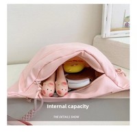 Sac bandoulière décontracté en toile pour femme, nouvelle collection Printemps/Été 2026, style littéraire et artistique, tendance, polyvalent et de niche