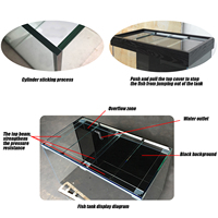 Aquarium pour poissons dragons de 140 gallons, réservoir écologique à filtration par le fond avec meuble en bois, idéal pour la maison
