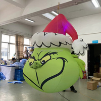 Modèle gonflable suspendu du Grinch, modèle de personnage gonflable pour la décoration