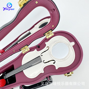 Yinyue Violin Case Plastic Burgundy With Mirror Decorative <b>Music</b> <b>Box</b> For Children And Students - Product Image 1