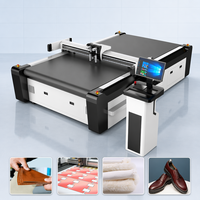 Máquina de corte digital automática de doble estación para cuero, piel de oveja, tela de PU y botas