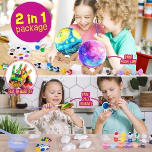 Bricolage éducatif Graffiti lumineux planète <span class=keywords><strong>boule</strong></span> veilleuse peint modèle coloriage jouets vinyle artisanat Kit ensemble vinyle ours artisanat - Product Image 4