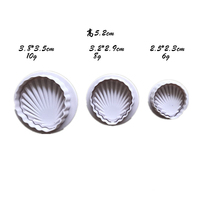 XGS028 ensemble d'emporte-pièces en plastique personnalisé direct de l'usine forme de coquille emporte-pièce de décoration de gâteau