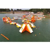 Circuit d'Obstacles Flottant Gonflable, Jeux de Parc Aquatique, Certifié TUV, Fabricant Français