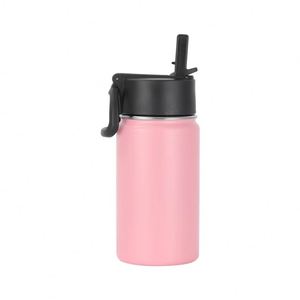 Bouteille d'eau isotherme pour enfant en acier inoxydable double paroi de haute qualité, 12 oz, avec revêtement thermolaqué et couvercle à poignée - Product Image 6