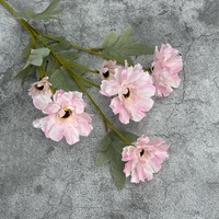 6 Tangkai Bunga Sutra Campuran Artificial Zinnia Sun Chrysanthemum Dekorasi Pernikahan Rumah Ornamen Alat Peraga Pemotretan Grosir