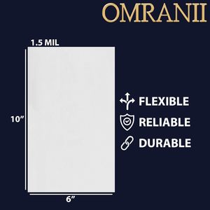 ถุงพลาสติกใสแบบแบน Omrani หนา 1.5 มิล ขนาด 6 x 10 นิ้ว จำนวน 100 ใบ ผลิตจาก LDPE ปิดผนึกสามด้าน แบบใช้แล้วทิ้ง - Product Image 2
