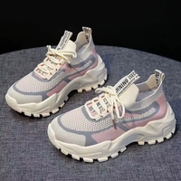 Sepatu Kasual Wanita Korea Terbaru Hongyan, Model Daddy, Permukaan Jala Bernapas, Cocok untuk Olahraga