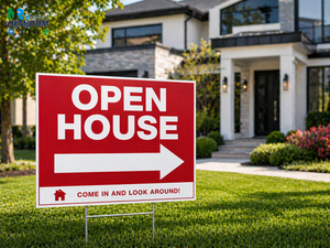 24'' X 18'' Large Double Sided for Open House Sign for Real Estate with Directional Arrows - Product Image 1