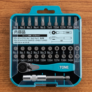 Tone Mini <b>Ratchet</b> Screwdriver Set 20-Piece 50Mm Torx Bit Portable Tool Kit - Product Image 1