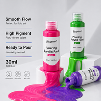 Ensemble de peinture acrylique pour coulage Giorgione 30ml, 27 couleurs, pour toile, verre, bois, pierre, peinture pour coulage DIY, artiste, enfants