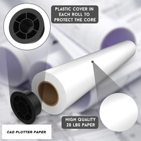 Rollo de Papel para Plotter CAD, Venta Directa de Fábrica, Papel Periódico Recubierto de 80 g/m², Materiales Reciclados, Uso Industrial Químico de una Sola Cara