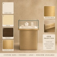 Vitrine d'exposition de bijoux en verre éclairée par LED sur mesure pour bijouterie, musée, exposition, vente en gros