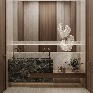 Custom-Made Light Luxury High-End Stone Slab Bathroom Vanity Seamless Integrated Basin and <b>Floor</b>-<b>Standing</b> Base - Product Image 1