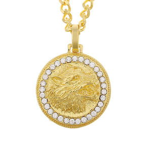 Collares de Moda de Acero Inoxidable con Baño de Oro, Diseño de Cabeza de Lobo, Estilo Hip Hop, Resistentes al Agua, para Hombre, Venta al por Mayor - Product Image 2