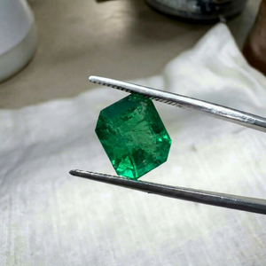 Émeraude Verte Naturelle, Pierre Précieuse Non Montée, Coupe Octogonale, Forme Carrée pour la Fabrication de Bagues, Pendentifs et Bijoux - Product Image 1