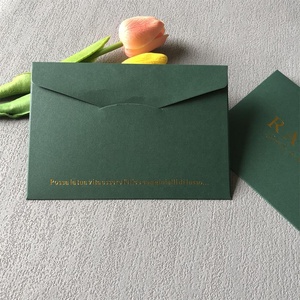 사용자 정의 하이 퀄리티 럭셔리 금박 로고 다크 그린 진주 멋진 종이 보석 가방 봉투 유형 - Product Image 6