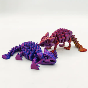 Statue de dinosaure mignonne imprimée en 3D avec articulations mobiles, objets de collection créatifs pour les fêtes, décorations pour la maison et le bureau - Product Image 4