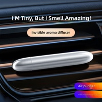 Diffuseur d'aromathérapie miniature pour voiture en alliage d'aluminium, clip de parfum caché pour grille d'aération, avec tablettes de parfum remplaçables