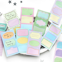 10pcs Per Pack Stiker Lembaran Tempel dengan Permukaan Tulis, Bahan Gumpalan Gula untuk Scrapbook DIY