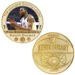 Ensemble de 5 pièces de monnaie commémoratives plaquées or de <span class=keywords><strong>star</strong></span> du basketball avec boîte cadeau, pièce de monnaie de défi en alliage de légende <span class=keywords><strong>NBA</strong></span>, souvenir de collection, cadeau - Product Image 6