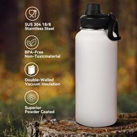 Lot de 32 oz Gobelets de sport portables en acier inoxydable à double paroi, blancs, droits, vierges, avec poignée noire, pour sublimation, pour la maison et les cadeaux