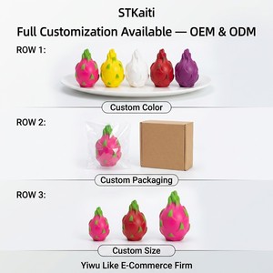 Lindos Squishies de Fruta del <span class=keywords><strong>Dragón</strong></span>, Bolas Antiestrés Suaves para Apretar, Juguetes Sensoriales para Aliviar el Estrés en Niños, Aula, Escuela, Oficina, Hogar - Product Image 6