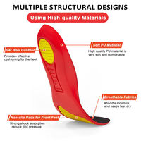 Plantillas Deportivas Confortables con Soporte de Arco, Espuma de PU/Gel, Protección Contra Impactos, Certificación BSCI, para Fascitis Plantar, Pies Planos y Metatarsalgia