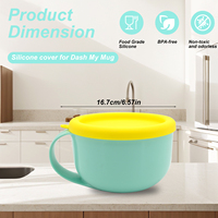 Couvre-plats en silicone compatibles lave-vaisselle pour la machine à glaces Dash My Mug, couvercle anti-fuite réutilisable en silicone pour aliments et bols