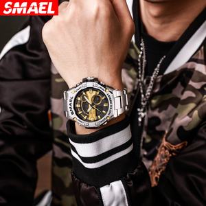 Montre-bracelet numérique pour homme SMAEL 8090 à double fuseau horaire, best-seller, marque OEM, personnalisez votre propre montre - Product Image 4