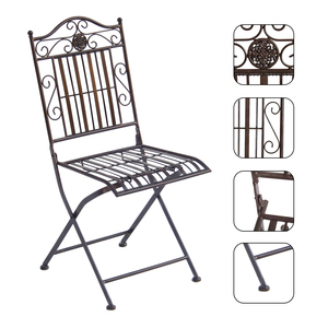 Juego de bistró de Metal de estilo rústico de granja, sillas de mesa de hierro para patio exterior, comedor, entrada de patio, a prueba de herrumbre para hoteles, villas - Product Image 2