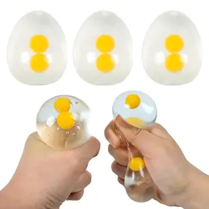 Realistic Drop Resistant Novelty TPR Egg Squishy Toy Anti-stress Soft Squeeze Release Toy Fidget Toy