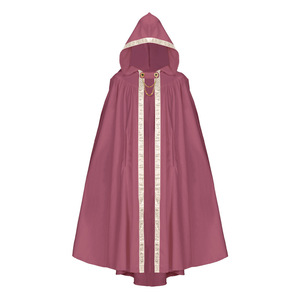 Mantello Gotico Medievale con Cappuccio per Adulti, Costume da Diavolo, Vampiro, Mago, Monaco, <span class=keywords><strong>Strega</strong></span>, Sacerdote, Pastore, Abito per Cosplay di Halloween - Product Image 4