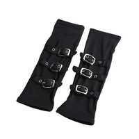 Mode Europe et états-unis vent personnalité bracelet mitaines Punk vent fête noir lait soie mitaine