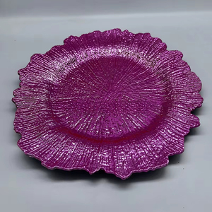 Assiette de présentation dorée de luxe LISSE <span class=keywords><strong>Vaisselle</strong></span> de mariage <span class=keywords><strong>Vaisselle</strong></span> <span class=keywords><strong>Service</strong></span> de table - Product Image 3