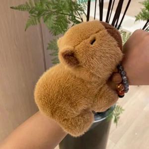 Capybara peluche poignet poupée TikTok-Style Slap Ring doux figurine dessin animé sirène pour cadeau d'anniversaire - Product Image 5
