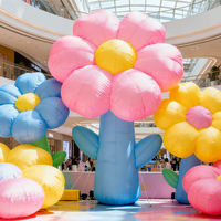 Fleurs gonflables artificielles suspendues pour scène publicitaire, ballons géants gonflables personnalisés pour événements