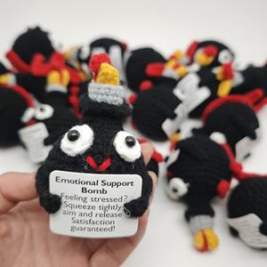 ตุ๊กตาถักไหมพรมรูปแมวน่ารักน่ารักโครเชต์สร้างแรงบันดาลใจลายมันฝรั่ง axolotl 100สไตล์เชิงบวก - Product Image 4