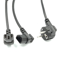 1.5m ENEC KEMA 250V 16A À Angle Droit L'UE Ordinateur Cordon D'alimentation HO5VV-F 3x0.75mm2