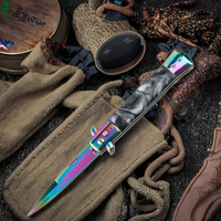 Couteau tactique à lame fixe en acier inoxydable haute dureté, à tranchant dentelé, pour la chasse et le camping en extérieur, idéal pour le bricolage et la personnalisation (OEM)