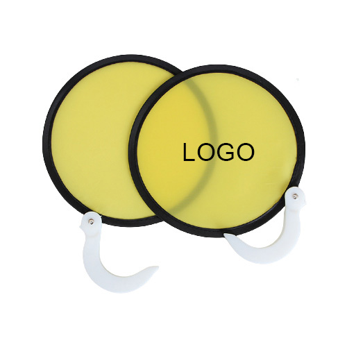 Пользовательский логотип, портативные складные карманные флаеры для дисков с сумкой для хранения, рекламные складные вентиляторы с ручкой