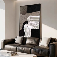 Peinture murale sur toile abstraite moderne et tendance, peinte à la main, pour la décoration intérieure, salon, hôtel, café - Vente en gros directe usine