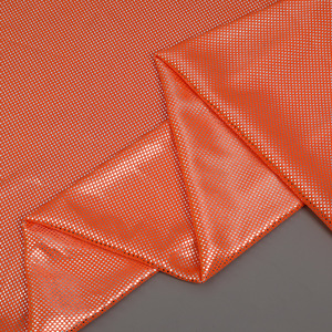 Grosir <span class=keywords><strong>Glitter</strong></span> holografis 100% Polyester pakaian renang logam Foil emas Laser penutup panggung peregangan Foil dicetak kain - Product Image 5