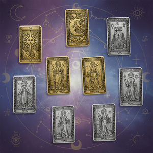Custom Metal personalizado oro inglés Universal cubierta de alta calidad divertido lindo artístico Halloween esqueleto creativo <span class=keywords><strong>Tarot</strong></span> tarjeta - Product Image 2
