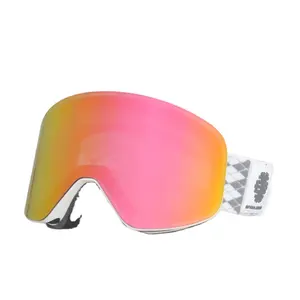 مخصص الأزياء اسطوانة عدسة تصميم UV400 حماية تزلج نظارات مكافحة الضباب نظارات التزلج