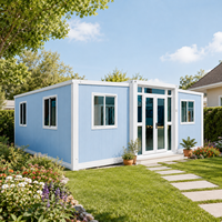 Maison conteneur extensible préfabriquée modulaire pour résidence familiale, deux chambres, séjour, cuisine, salle de bain