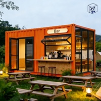 Conteneur préfabriqué sur mesure de 20 pieds pour café, maison moderne démontable en kit pour la vente de nourriture, magasin éphémère Ray-Zen