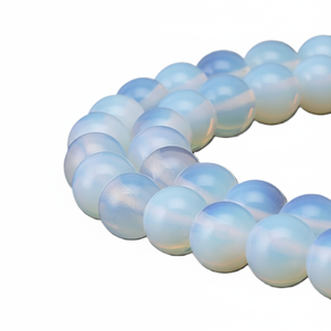 สร้อยคอลูกปัดโอปอไลท์คุณภาพสูงคริสตัลอัญมณีเรียบบำบัดแบบหลวมลูกปัดหินธรรมชาติบำบัดขายส่ง - Product Image 1