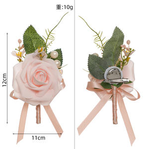 ดอกไม้คาดอกสำหรับงานแต่งงานใช้ได้ทุกเพศสินค้าใหม่เข็มกลัดกุหลาบเทียมทำจากผ้าไหมที่เก็บรักษาไว้เป็นมิตรต่อสิ่งแวดล้อม - Product Image 6