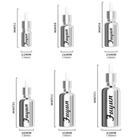 Fuyun Nouveau Design Flacon compte-gouttes en verre couleur argent 5ml à 50ml Diffuseur d'huiles essentielles et de parfums pour mascara